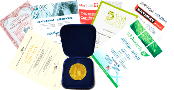 Сертификаты и награды Silk Plasters