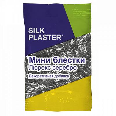 Мини-блёстки Silk Plaster, серебряные палочки Мини-блёстки Silk Plaster, серебряные палочки