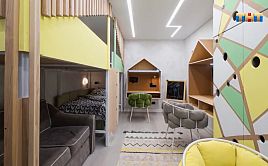 Интерьер спальни с декоративной штукатуркой Miracle