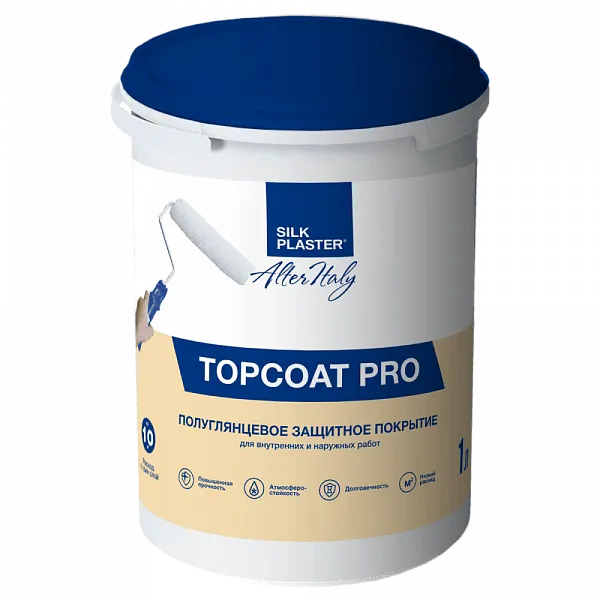 Защитное покрытие ALTERITALY ТОПКОТ ПРО (TOPCOAT PRO) 1 л под декоративную штукатурку Mixart