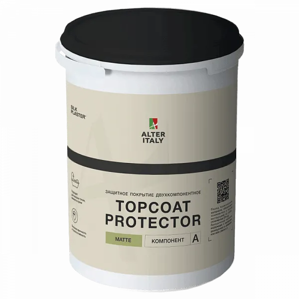 Защитное покрытие двухкомпонентное ALTERITALY ТОПКОТ ПРОТЕКТОР МАТОВЫЙ (TOPCOAT PROTECTOR MATTE) компонент А+В: 2,11 л + 0,49 л