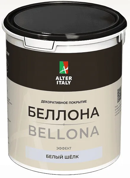 Тестер декоративного покрытия AlterItaly БЕЛЛОНА (BELLONA) с эффектом белого шёлка, 0,2 л
